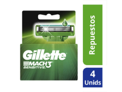 Repuesto Gillette Mach 3 Rps X 4 un