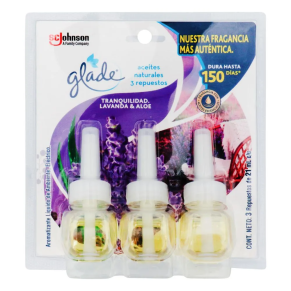 Ambientador Glade Aceites Lav Aloe X 3 Rt