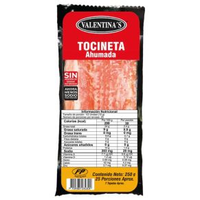 Tocineta Ahumada Valentinas 250 g