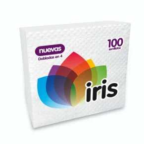 Servilleta Iris Dobladas en 4 X 100
