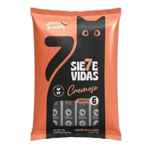 ALIMENTO 7 VIDAS CREMOSO TIERRA 6 U X13G